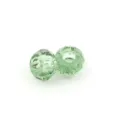Light green faceted large hole resin beads for DIY bracelets and jewelry making accessories. - Light Green