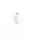 Pink enamel chili pepper charm alloy pendant for DIY earrings and cute keychain accessories. - Pink