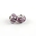 Purple glass-like large hole charm beads for DIY charm bracelets and jewelry making. - Gray