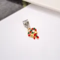 DIY Christmas candy cane alloy drop oil charm pendant for bracelet necklace jewelry making accessory. - Christmas Candy