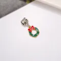 Christmas Wreath Alloy Enamel Charm DIY Jewelry Pendant Accessory for Bracelet Necklace - Christmas Wreath Style 16