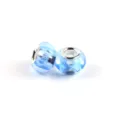 Light blue acrylic large hole charm beads for DIY bracelets and European jewelry making - Light Blue