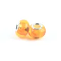 Acrylic Large Hole Orange Smooth European Charm Beads for DIY Bracelets Set 2Pcs. - Orange Yellow