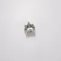 DIY Silber Schloss Perle Vintage Legierung Spacer Beads fuer europaeische Armbander Schmuck - Schloss / Antiksilber