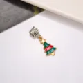 DIY Christmas tree enamel pendant charm for jewelry making alloy holiday accessory - Christmas Tree Style 21