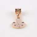 Gold alloy DIY charm pendant for jewelry making, fashion bracelet and necklace accessory. - Flower Pattern Ingot