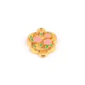 Gouden metaal geëmailleerde bloem bedel DIY sieraden connector hanger voor armband en kettingen - Emaille Bloem