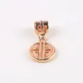 Gold alloy charm pendant for DIY bracelet necklace jewelry making accessories design - Ancient Coin Abacus Style