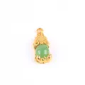 Ver Vergulde groene steen hanger bedel DIY Chinese stijl sieraden accessoire component - Pixiu