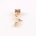 Gold high heel shoe charm pendant DIY alloy jewelry accessory for bracelet necklace - High Heel Shape