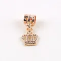 Gold crown charm dangle bead alloy DIY jewelry accessory for bracelet and necklace - Crown Shape