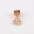Rose gold flower dangle charm bead, alloy DIY jewelry accessory for bracelet necklace. - Five-Petal Flower Charm