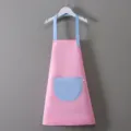 Grembiule da pittura impermeabile per bambini, bavaglino antivegetativo per asilo con tasche. - Grembiule Blocco Colore Rosa-Blu