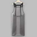 Delantal transparente impermeable de TPU, ropa de trabajo de cocina resistente al aceite con tirantes. - Estilo sin Bolsillo y Tirantes / 95 cm