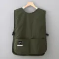 Waterproof work vest apron Japanese style baking catering manicurist uniform custom logo - Dark Green