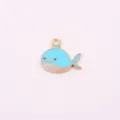 Blue Whale Enamel Alloy Charm Cute DIY Jewelry Pendant Accessory for Crafts Making - Whale