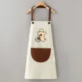 Grembiule da cucina impermeabile antiolio simpatico cane cuoco cartoon con asciugamani. - Cucciolo di Linea Avorio (Pulibile)