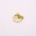 Green enamel blowfish alloy charm for DIY jewelry making, cute marine animal pendant accessory. - Dolphin