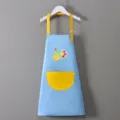 Grembiule d'arte impermeabile per bambini tasche anteriori spalline scuola - Taglia M (2-5 anni) / Grembiule Blocco Colore Blu-Giallo (Tavolozza)