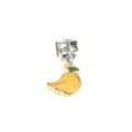 Süßer gelber emaillierter Bananen Metall Anhänger Charm für DIY Armband Halskette Schmuck Zubehör - Banane
