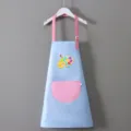 Grembiule da pittura impermeabile per bambini in blu e rosa con stampa palette variante - Taglia M (2-5 anni) / Grembiule Blocco Colore Blu-Rosa (Tavolozza)