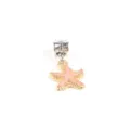 Pink enamel starfish charm pendant for DIY bracelet and necklace jewelry making accessories - Starfish