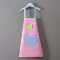 Grembiule da pittura d'arte impermeabile per bambini, design rosa e blu per asilo. - Taglia M (2-5 anni) / Grembiule Blocco Colore Rosa-Blu (Tavolozza)