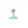 Blue enamel mermaid fish tail charm pendant alloy DIY jewelry accessory for bracelet necklace - Mermaid Skirt