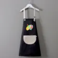 Grembiule da pittura impermeabile per bambini scuola d'arte nero con motivo tavolozza colori - Grembiule Blocco Colore Nero-Grigio (Tavolozza)