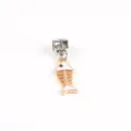 DIY alloy enamel fish skeleton charm bead pendant for bracelet necklace jewelry making craft - Fishbone