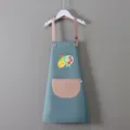 Grembiule d'arte per bambini impermeabile pittura con tasca e stampa tavolozza carina per bimbi. - Grembiule Blocco Colore Pelle Blu-Rosa (Tavolozza)
