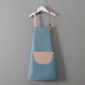 Grembiule impermeabile per bambini pittura arte asilo nido carino rosa e blu - Grembiule Blocco Colore Pelle Blu-Rosa