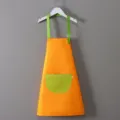Grembiule da pittura impermeabile per bambini arancione bavaglino da cucina asilo - Grembiule Blocco Colore Arancione-Verde