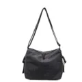 Classic checkered crossbody bag, stylish casual shoulder bag for daily use and travel. - Xuanqing Black