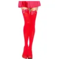 Red thigh high stockings with cute bowknot design, stylish women hosiery for daily wear. - One Size / Red Stockings With Red Bow
