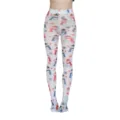 Weihnachten Schneemann Print Strumpfhose Detailaufnahme zeigt die weihnachtlichen Muster. - Einheitsgröße / Stil 11