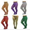 Detalles de medias y leggings de rayas de colores que muestran varias combinaciones festivas. - Talla única / Medias de Rayas Finas Amarillo y Negro
