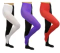 Medias bicromáticas negro y de color medias de mujer disfraz de fiesta de Halloween - Talla única / Bottoms / Negro & Blanco