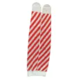 Bas cuissantes rayés rouge et blanc de Noël, chaussettes longues soyeuses de vacances. - Taille unique / Chaussettes au-dessus du genou à rayures rouges et blanches