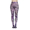 Lila Galaxie Schneeflocke bedruckte Damenstrumpfhose, elastische Thermotransfer Strümpfe. - Einheitsgröße / Stil 33