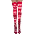 Halloween bloody stripe over knee socks costume party cosplay long thigh high stockings - One Size / Striped Blood Sock