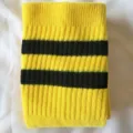 Calcetines altos a rayas amarillas para mujeres y estudiantes, calcetines largos deportivos. - Talla única / Amarillo