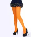 Vibrant solid orange pantyhose women tights vibrant color leg wear party costume hosiery item - Orange Tights