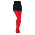 Solid red pantyhose for women, vibrant stretchy hosiery for party and festive dress up. - Red Tights