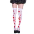 Medias Largas Blancas con Estampado Sangriento para Fiesta de Halloween Accesorio - Talla única / Calcetines Sangrientos H3#