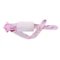 Detailansicht rosa Strass-Fischnetzstrümpfe, funkelnde Kristall-Netzstrumpfhose für Damen. - Einheitsgröße / Rosa