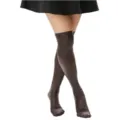 Women faux leather over-the-knee socks shiny thigh high boots stockings apparel fashion sexy - One Size / Coffee