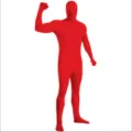 Traje de cuerpo entero rojo Zentai disfraz para fiesta de Halloween espectáculo de escenario 1pz - 140cm / Rojo
