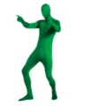 Traje spandex verde cuerpo entero disfraz fiesta Halloween rendimiento invisible ropa - Verde