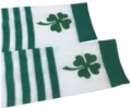 Calcetines altos a rayas verdes de San Patricio con estampado de trébol para fiesta. - Calcetines de Trébol de Cuatro Hojas Único